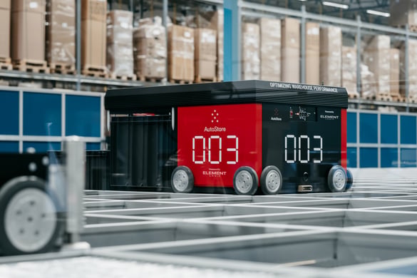 A R5 Robot gathers a Bin at Get Inspired