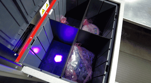 Looking in an AutoStore Bin with inventory